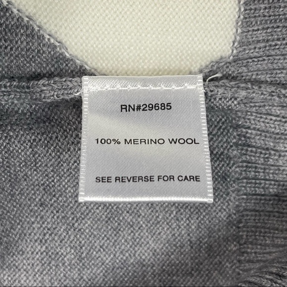 PENDLETON ARGYLE MERINO WOOL GRAY AQUA TURTLENECK SWEATER - Picture 13 of 16